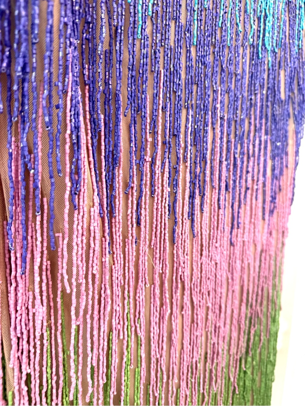 Nasty Gal Rainbow Fringe Tassel Mini Shift Dress Multicolor Size 8 NWT - Picture 11 of 16